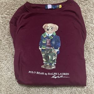 Burgundy long sleeve shirt